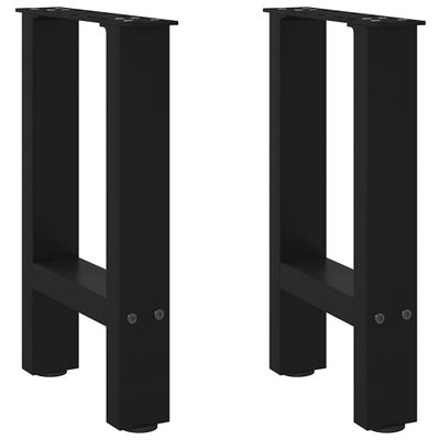 vidaXL Nohy konferenčného stolíka, čierne, 2 ks, 38 x (42-43) cm, oceľové