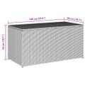 vidaXL Záhradný úložný box hnedý 100x50x50 cm polyratanový