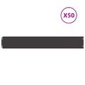 vidaXL Obrubník trávnika 50 ks 15 x 103 cm Čierna