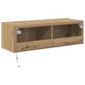 vidaXL TV nástenná skriňa 100 x 35 x 31 cm Remeselný dub
