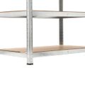 vidaXL Skladovací regál, strieborný 100x60x180 cm, oceľ a MDF