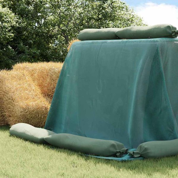vidaXL Kryt na silo Zelená 10 x 5 m HDPE