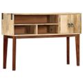 vidaXL Konzolový stolík 115x30x76 cm surové masívne mangovníkové drevo