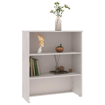 vidaXL Nadstavec na komodu HAMAR, biely 85x35x100 cm, borovica