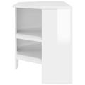 vidaXL RohováTVskriňa 102 x 40,5 x 45 cm Vysoko lesklá biela