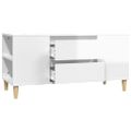 vidaXL TV skrinka lesklá biela 102x44,5x50 cm spracované drevo
