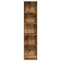 vidaXL Knižnica staré drevo 40x24x176 cm kompozitné drevo