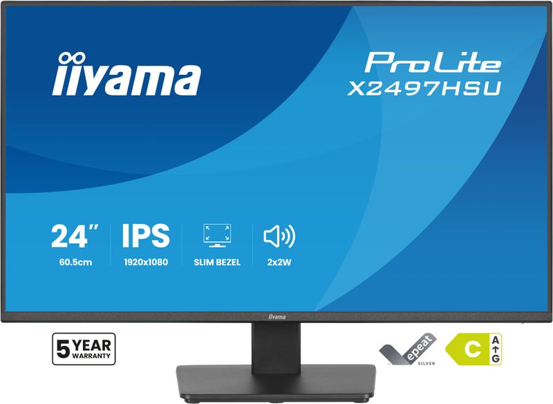 iiyama ProLite/X2497HSU-B1/23,8''/IPS/FHD/120Hz/4ms/Čierna/5R