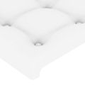 vidaXL Čelo postele s LED biele 80x5x78/88 cm umelá koža