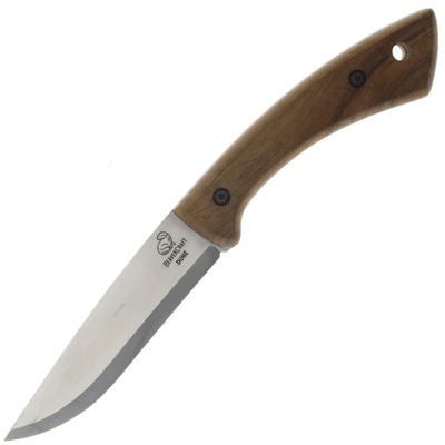 Beavercraft BSH1 Bushcraft Knife Dune outdoorový nôž 12,5 cm, orechové drevo, kožené puzdro
