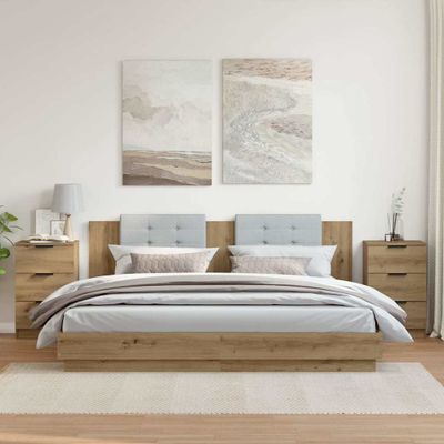 vidaXL Nočné stolíky 2 ks dub artisan 40x36x65 cm kompozitné drevo