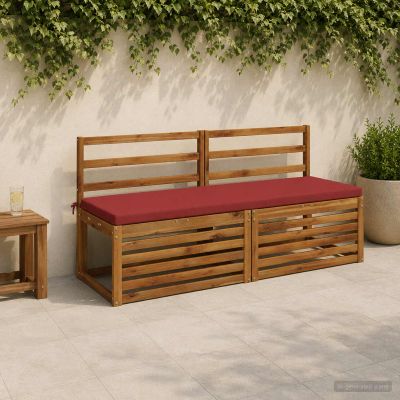 vidaXL Vankúš na lavičku SOEST 100% polyester Červená 140 x 50 x 5 cm
