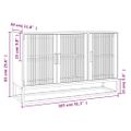 vidaXL Komoda biela 105x30x65 cm kompozitné drevo