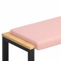 vidaXL Vankúš na lavičku Sherpa látka Ružová Hĺbka 35 cm