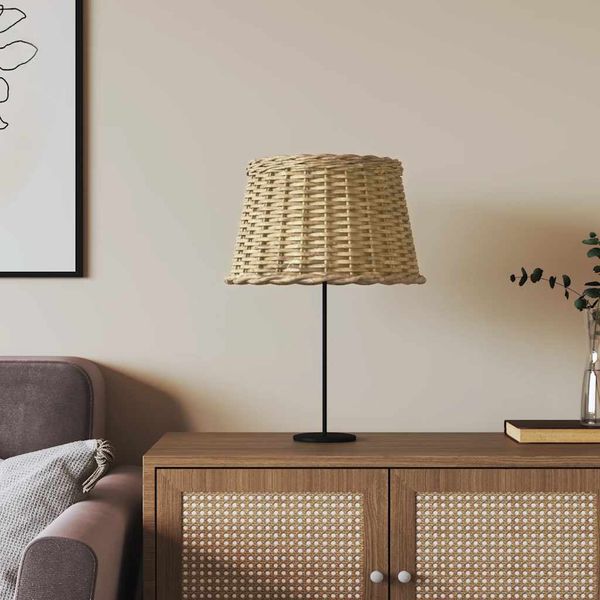 vidaXL Tienidlo na lampu hnedé Ø45x28 cm prútené