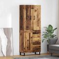 vidaXL Highboard 2 ks Staré drevo 69,5 x 34 x 180 cm