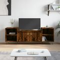 vidaXL TV skrinka dymový dub 160x35x55 cm spracované drevo