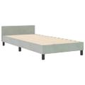 vidaXL Posteľ s pružinovým rámom Svetlosivá 90 x 200 cm Zamat