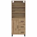 vidaXL Highboard 2 ks Remeselný dub 69,5 x 34 x 180 cm