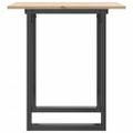 vidaXL Jedálenský stolík v tvare O 60x60x75 cm borovica a oceľ