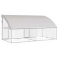 vidaXL Psí kennel 2 ks Strieborná 4 x 2 x 2 m Pozinkovaná oceľ