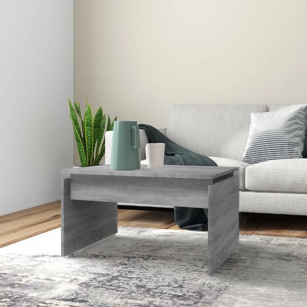 vidaXL Konferenčný stolík sivý dub sonoma 68x50x38 cm spracované drevo