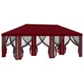vidaXL Kryt altánku s bočnými stenami Vínovo červená 600,5 x 300,5 cm