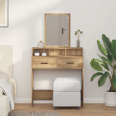 vidaXL Toaletný stolík Remeselný dub 79 x 41 x 140 cm Kompozitné drevo