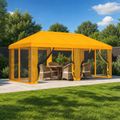 vidaXL Kryt altánku s bočnými stenami 6 x 3 m Žltá Polyester 190 gsm
