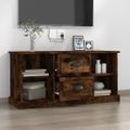 vidaXL TV skrinka dymový dub 99,5x35,5x48 cm kompozitné drevo