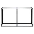 vidaXL Konzolový stolík priehľadný 140x35x75,5 cm tvrdené sklo