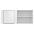 vidaXL TV skrinka lesklá biela 80x31,5x36 cm spracované drevo