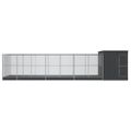 vidaXL Voliéra s nadstavcom strieborná 911x303x216 cm oceľ