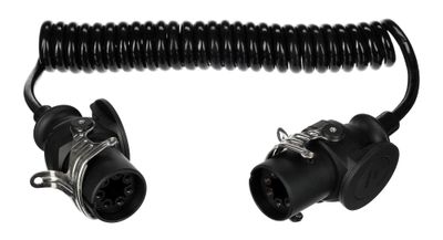 Propojovací spirálový EBS kabel 7pin TRAILER CABLE 14, 24V, 3,5m SIXTOL