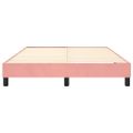 vidaXL Posteľný rám s boxspringom ružový 140x200 cm zamat
