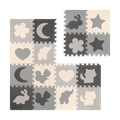 Vzdelávacia podložka pre deti, puzzle REBEL RBY-2250-16 150 x 150 s rámom