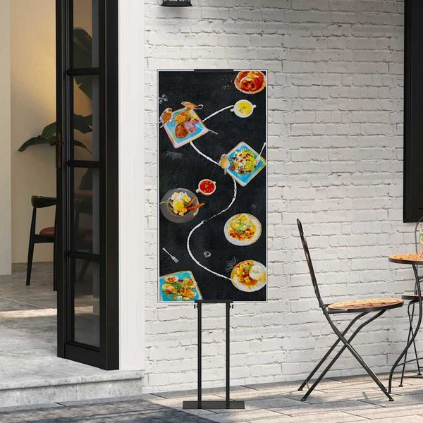 vidaXL Stánky na výstavy Čierna 30 x 23,5 x 210 cm Oceľ