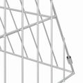 vidaXL Klietka pre králiky Strieborná 215 x 55 x 55 cm
