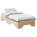 VidaXL Rám postele Bez matraca Stohovateľné 75x190 cm Masívne drevo