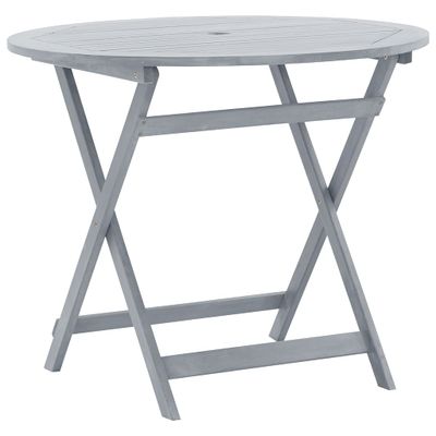 vidaXL Skladací záhradný stôl 90x75 cm akáciový masív