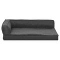 vidaXL Ergonomický matrac pre psa 75x53 cm ľanový vzhľad flís tmavošedý