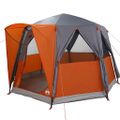 vidaXL Stan pre 3 osoby so strechou Šedá a oranžová 320 x 320 x 203 cm