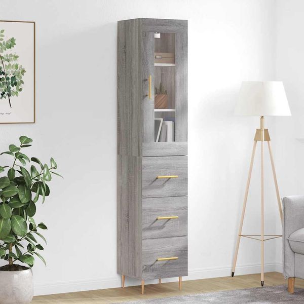 vidaXL Vysoká skrinka dub sonoma 34,5x34x180 cm spracované drevo