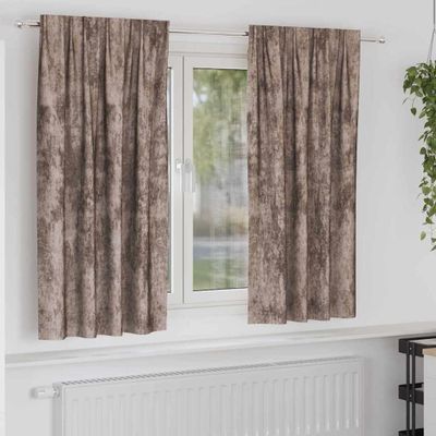 vidaXL Sametové závesy 2 pcs Kapučínová 175 x 140 cm Zamat