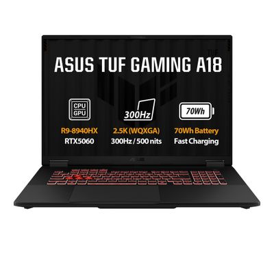 ASUS TUF Gaming A18/FA808PP-TT010WZ/R9-8940HX/18''/2560x1600/32GB/1TB/RTX 5070/W11H/Gray/2R