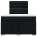 vidaXL Boxspring posteľ s matracom čierna 120x190 cm látka