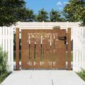 vidaXL Záhradná brána 100x75 cm, corten oceľ, bambusový dizajn