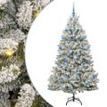 vidaXL Umelý Sklápací Vianočný Stromček 300 LED Zelená a biela 180 cm