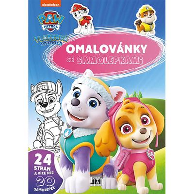 Omaľovánka A4 so samolepkami Paw Patrol/Labková Patrola