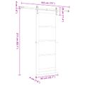 vidaXL Posuvné dvere 83 x 211 cm Borovicový masív Prírodná a biela